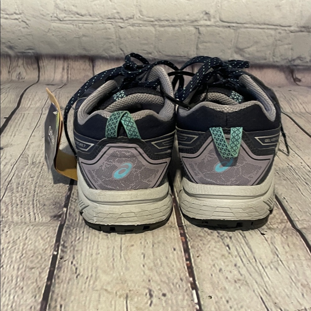 Asics Gel-Venture 7 Black with Teal Highlights sz6.5 - Picture 4 of 7